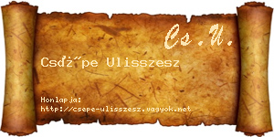 Csépe Ulisszesz névjegykártya